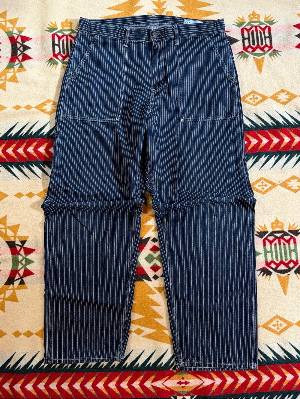 GAP Navy Pinstripe Cargo Pants